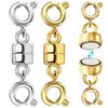 Double Magnetic Necklace Clasps Closures Golden and Silvery Plated Jewelry Clasps Converters Necklace Extenders for NecklacesJewelry Making Findings