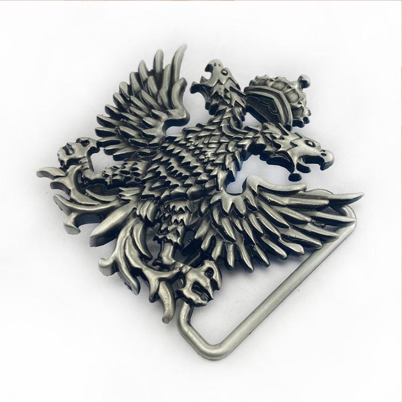Кожаная пряжка для ремня с двуглавым орлом для мужчин и женщин - Ретро стиль