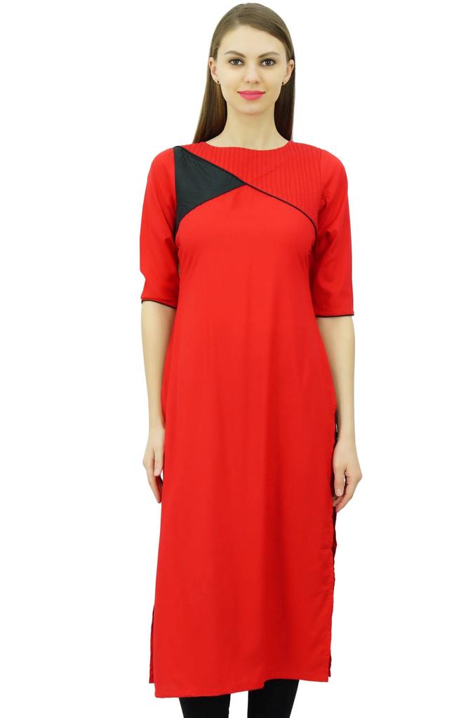 Phagun Ladies Rayon Kurti Kurta Summer Tunic Top Indian Chic Regular Casual