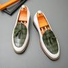 Fashion Luxry Men Loafers Shoes Slip On Moccasins Man Party Dress Shoes Wedding Flats Formal Tassel Casual Green Shoes Big Size 47 48