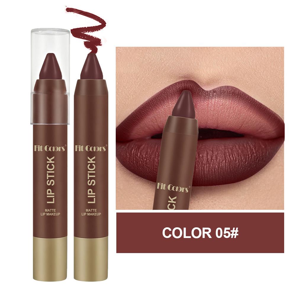 Матовые помады-карандаши для губ Soft Mist, 6 цветов. Гладкие, пигментированные, не липкие. Шоколадные помады-карандаши