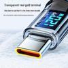 120W Dual Type-C Digital Display Fast Charging Cable for Apple 15/16 and Huawei Honor 6A