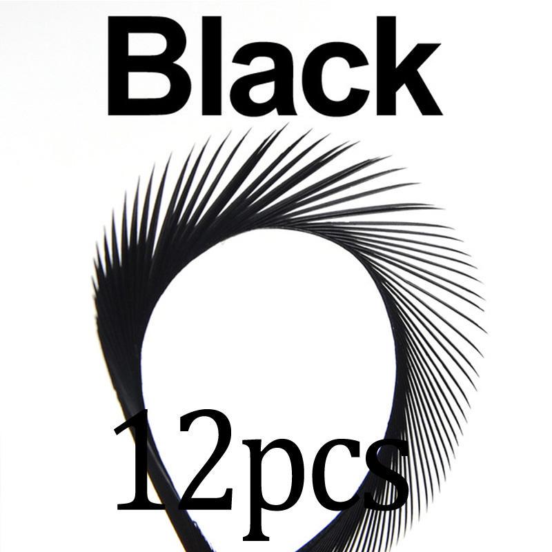 12 шт., гусиное перо, бусина, хвост нимфы, чехол для крыльев, камень, материал для завязывания мушек, черный, белый, коричневый, красный, зеленый, красный, синий