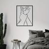 Romantic Couple Hand Shape Metal Wall Art Simple Love Themed Living Room, Bedroom, Bathroom Decor