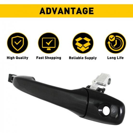 Door Handle Outside Black Smooth Driver Front Side For 6 Mazda 3 CX-9 RX-8
