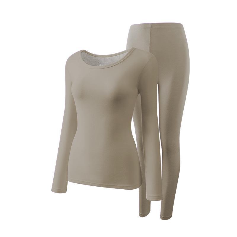 New Wool Silk Thermal Underwear: Women's Slim Fit Round Neck Top & Bottom, Men's Autumn Suit