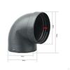 Exhaust Tube Elbow Connector 60mm Professional Replacing High Temp Resistant Black Air Heater