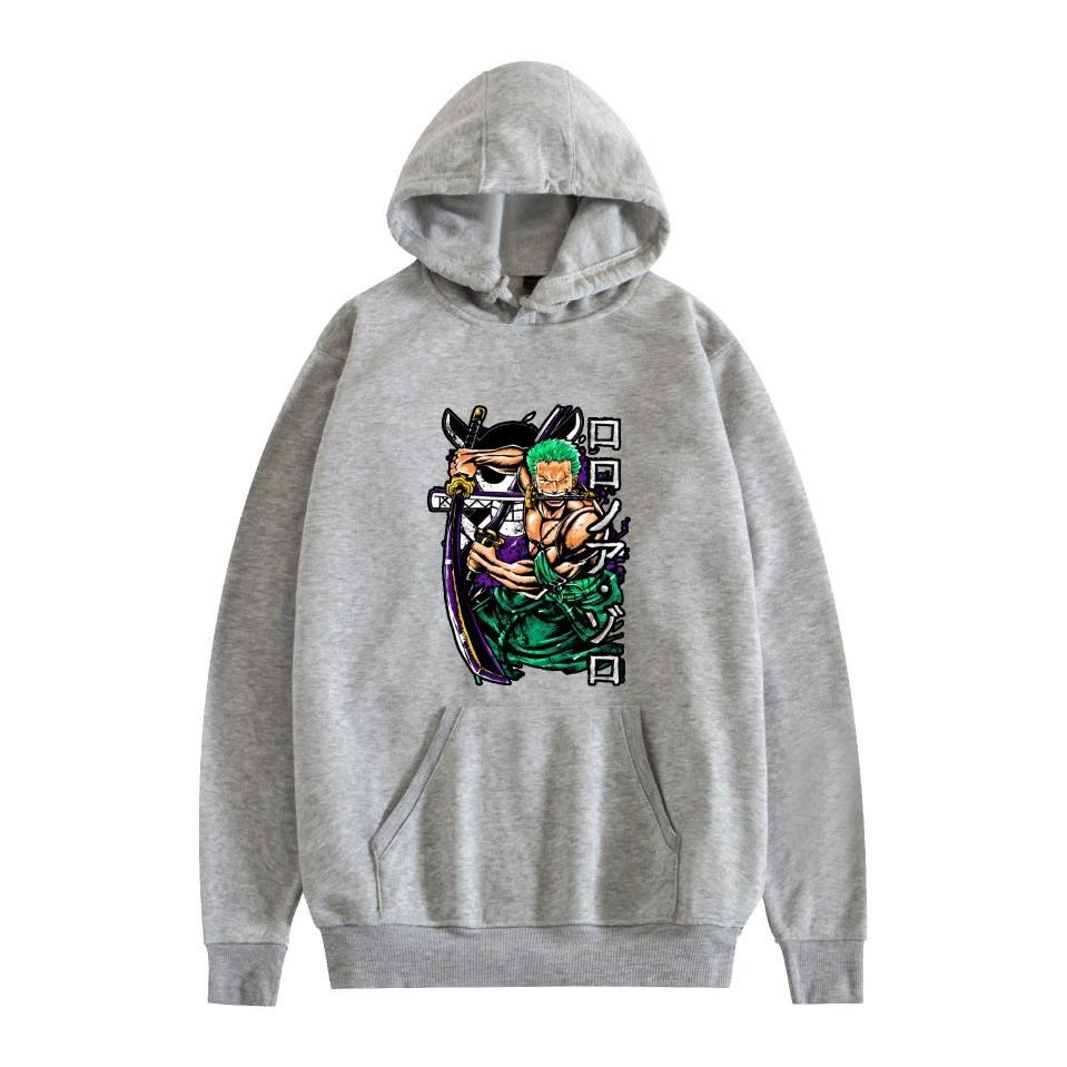 Худи из аниме ONE PIECE Худи Ророноа Зоро Уличная одежда Толстовка с капюшоном Мужчины Женщины Косплей Спорт