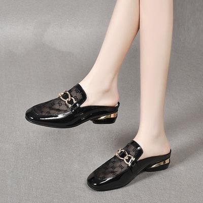 Женские сетчатые босоножки на высоком каблуке, летняя новая мода, квадратный каблук, металлическая цепочка, женская мода, роскошный дизайн, повседневные туфли Мэри Джейн