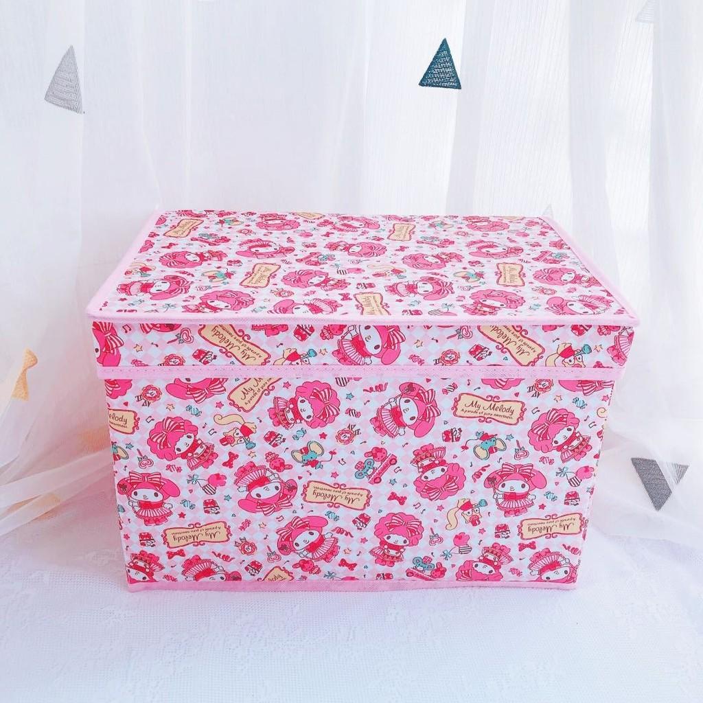 Collapsible Storage Bin With Hello Kitty Kuromi Print Design For Kids Room And Bedroom