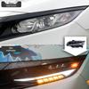 Светодиодная проекторная фара в стиле RS для Civic 10-го поколения с ДХО и последовательными поворотниками