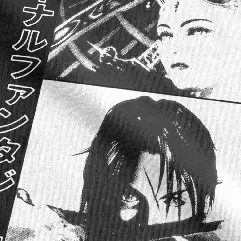 Футболки Final Fantasy VIII Мужские Крутые Хлопковые Футболки с Круглым Вырезом и Коротким Рукавом Идея для Подарка Топы