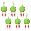 6Pcs Christmas Tree Pendant Striking Design Furry Christmas Furry Ball Decoration Hanging Ornament Seasonal Home Accents
