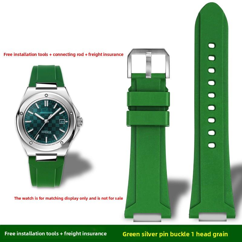 5 цветов Фторкаучуковый Ремешок для часов Для IWC Engineer IW328903 IW328901 IW328902 Водонепроницаемый FKM Ремешок для часов Мужской Резиновый Браслет