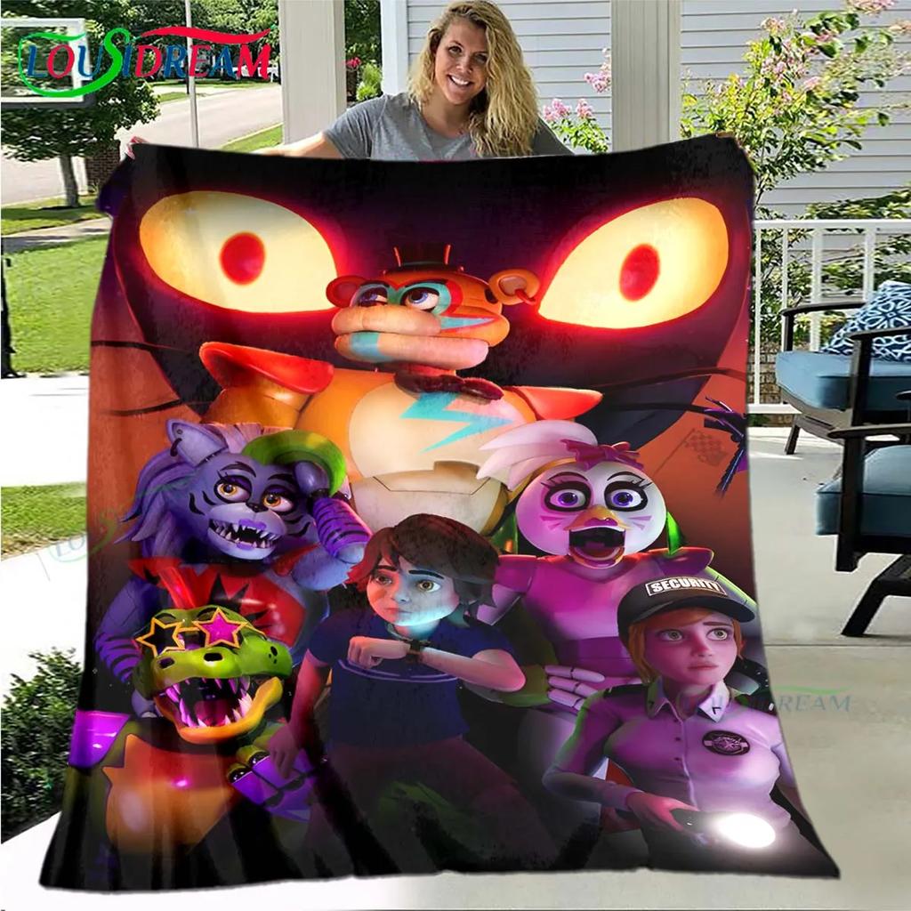 Горячие Персонажи Ужасов Узор Фланелевый Тонкий Плед Портативный Домашний Дорожный Офисный Плед для Игр во Время Обеденного Перерыва Подарок на День Рождения