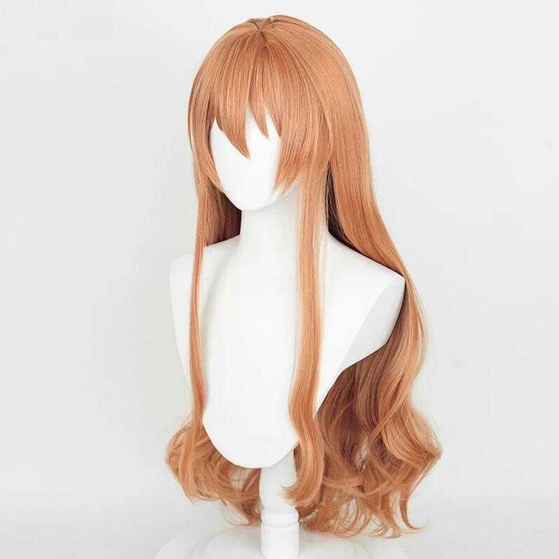 Парик для косплея Aisaka Taiga, аниме, оранжевый, розовый, кудрявый, длинный, термостойкий, синтетический, волосы Taiga Aisaka, парики для Хэллоуина в стиле аниме + шапочка для парика
