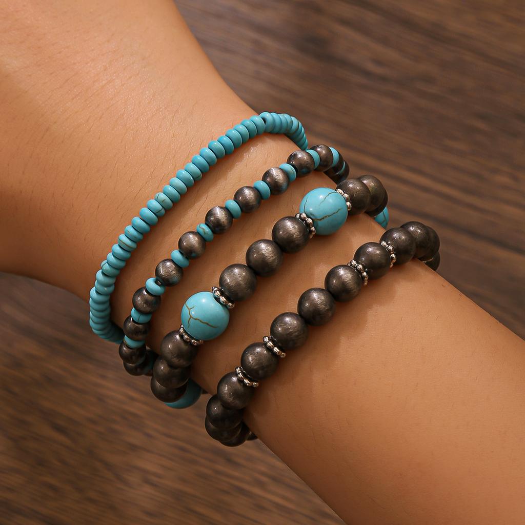European and American new love pearl bracelet set niche temperament women's piece set bracelet hand jewelry