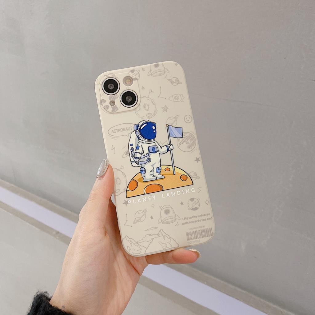 Милый астронавт Funda для iPhone 14 13 12 11 Pro MAX XR X SE XS Роскошный чехол для телефона iPhone 6 6s 7 8 14 Plus Мягкий силиконовый чехол