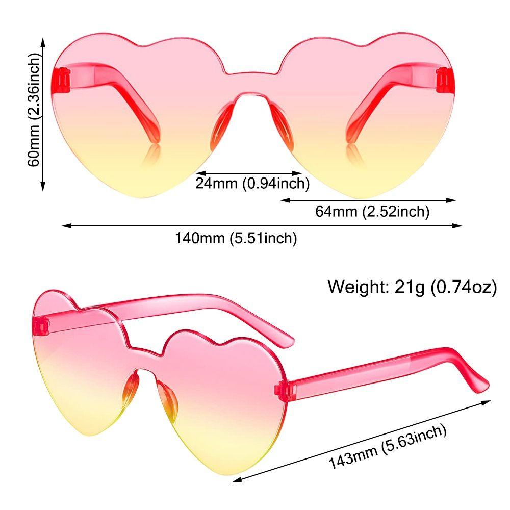 Funny Colorful Gradient Lenses Party Sun Glasses Heart-shaped Sunglasses Heart Glasses Shades