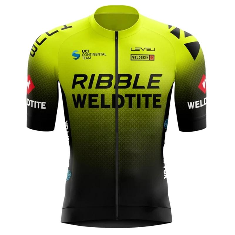 2026 Ribble Weldtite Cycling Jersey Set Short Sleeve Men Anti-UV Bike Summer Cycling Clothing Maillot Ciclismo Hombre Bicycle Suit