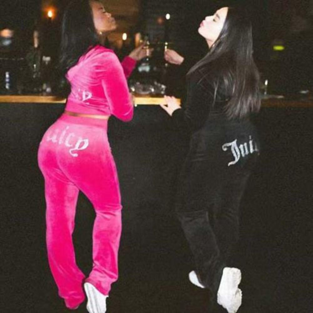 Комплекты из 2 предметов Велюровые комплекты для бега Толстовка с длинным рукавом Спортивный костюм Женский Y2K Мода Худи Брюки Женские