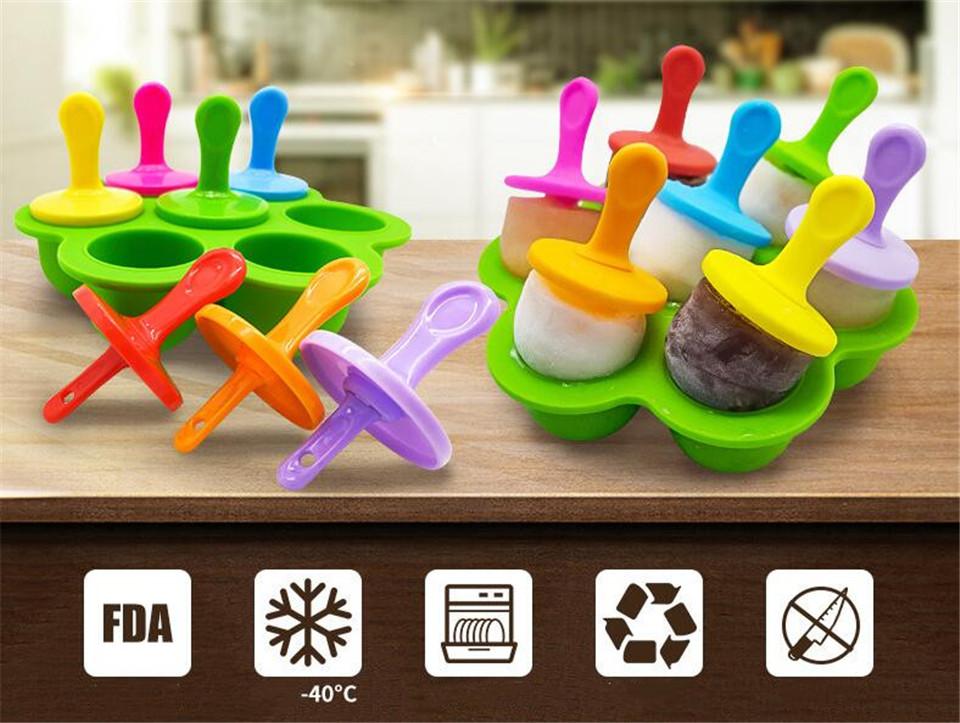 Формы для мороженого из желе и пудинга, многослойные силиконовые формы для шоколада и фруктового мороженого с палочками для мороженого