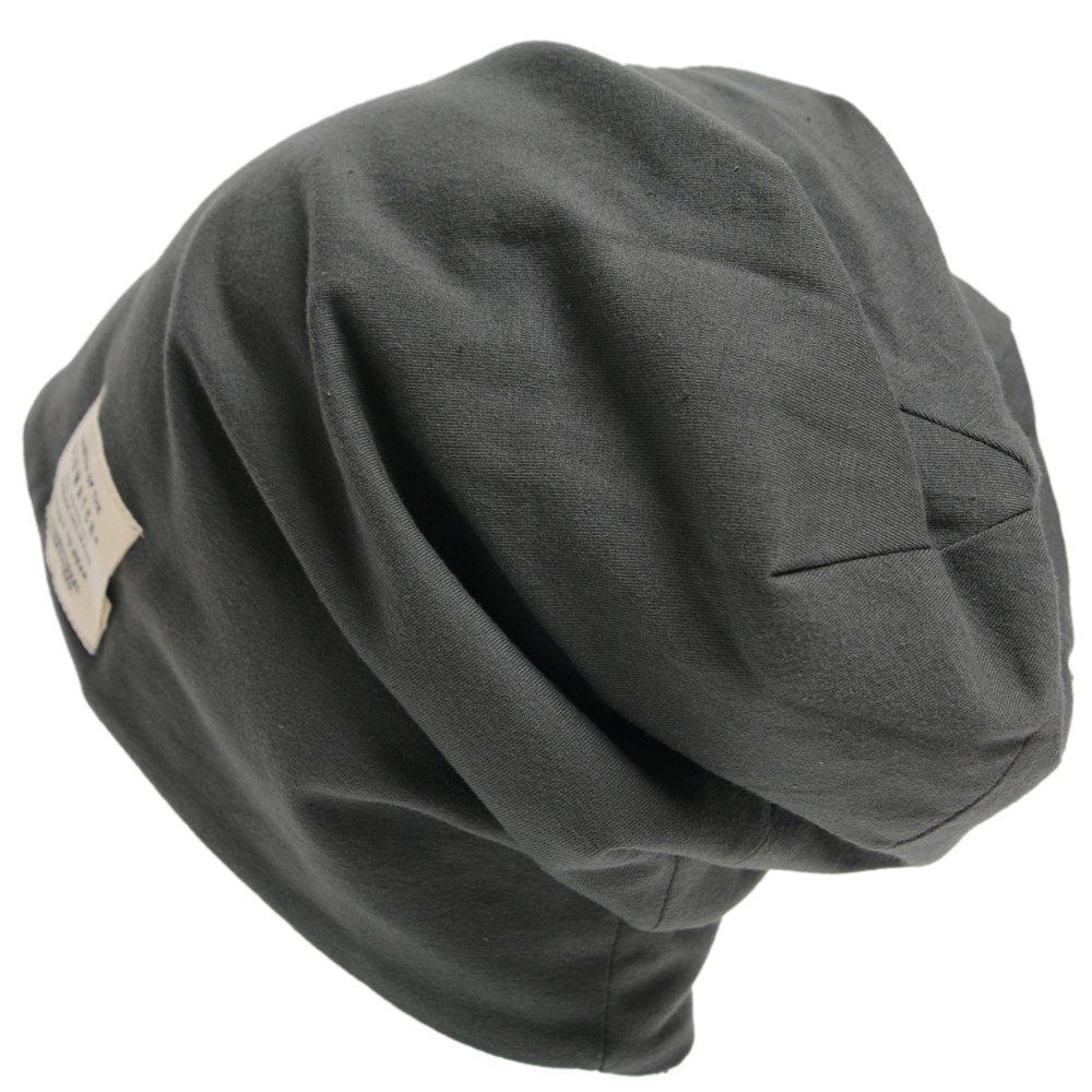 Big Watch Stretch Cotton Knit Dark Plus Men's Cap, Charcoal, Size, CTP-05