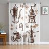 Sketch Vintage Coffee Set Tulle Curtains For Living Room Sheer Curtain Bedroom Veil Organza Decorative Window Treatments