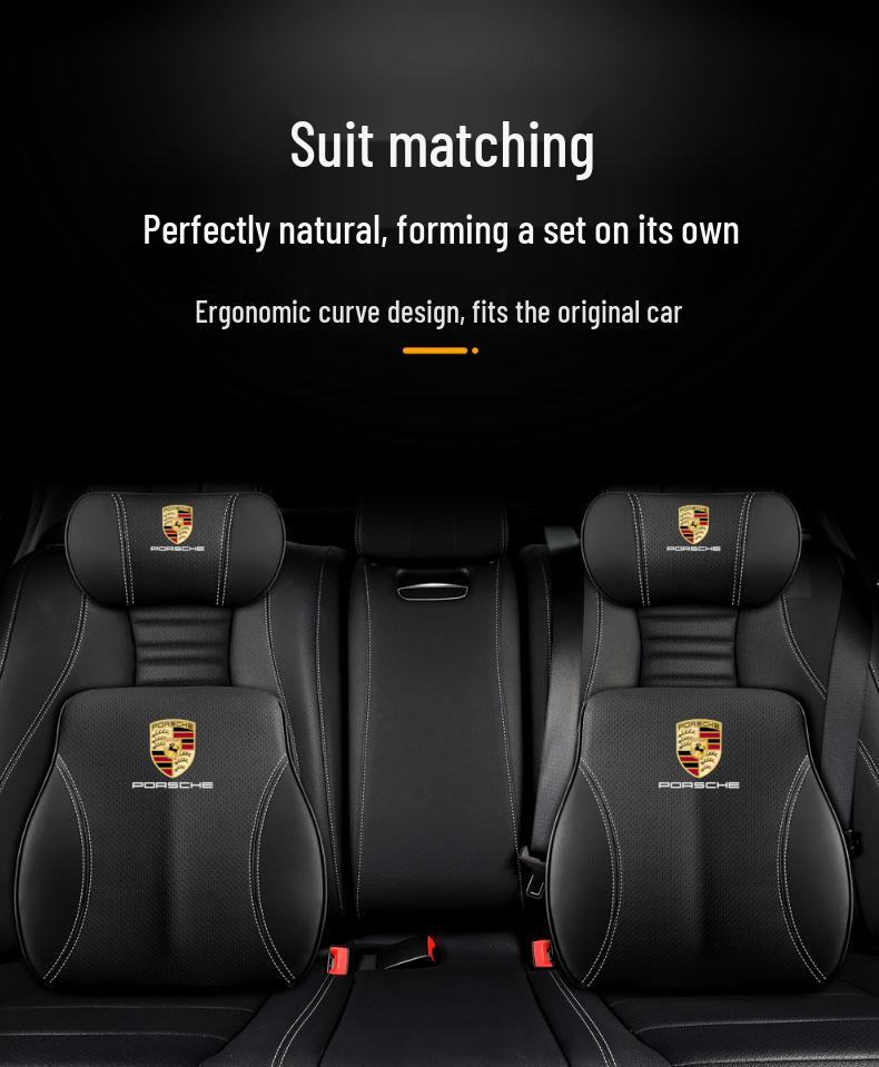 Аксессуары Порше: Подголовники, Поясничные опоры и Предметы интерьера для Cayenne, Macan, Panamera и 718.