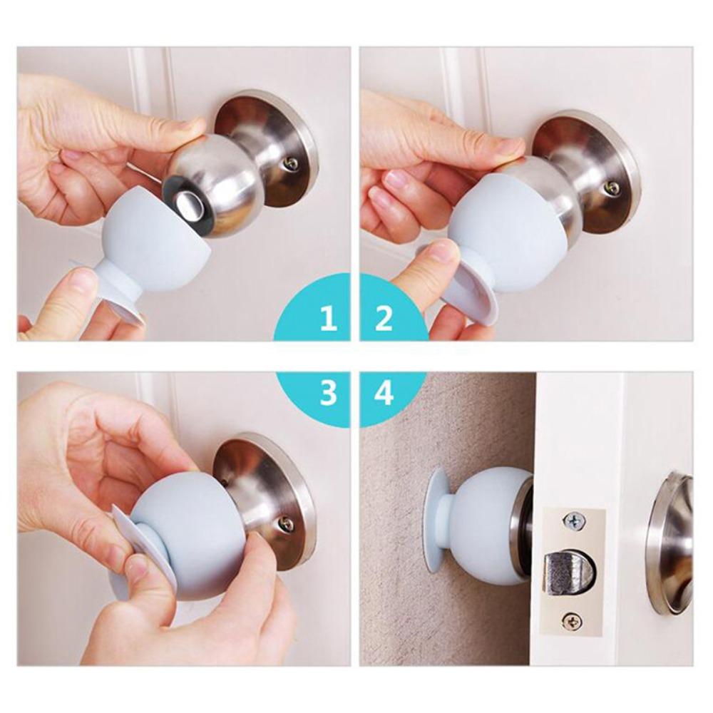 Cup Type Mute Baby Safety Supplies Crash Pad Wall Protector Door Knob Cover Door Handle Bumper
