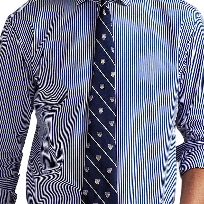 Polo Ralph Lauren Классический крой Рубашка в полоску из поплина Мужские рубашки 710980247-004