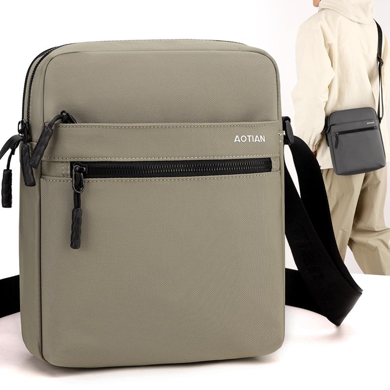 Мужская сумка через плечо, легкая, многосекционная сумка через плечо