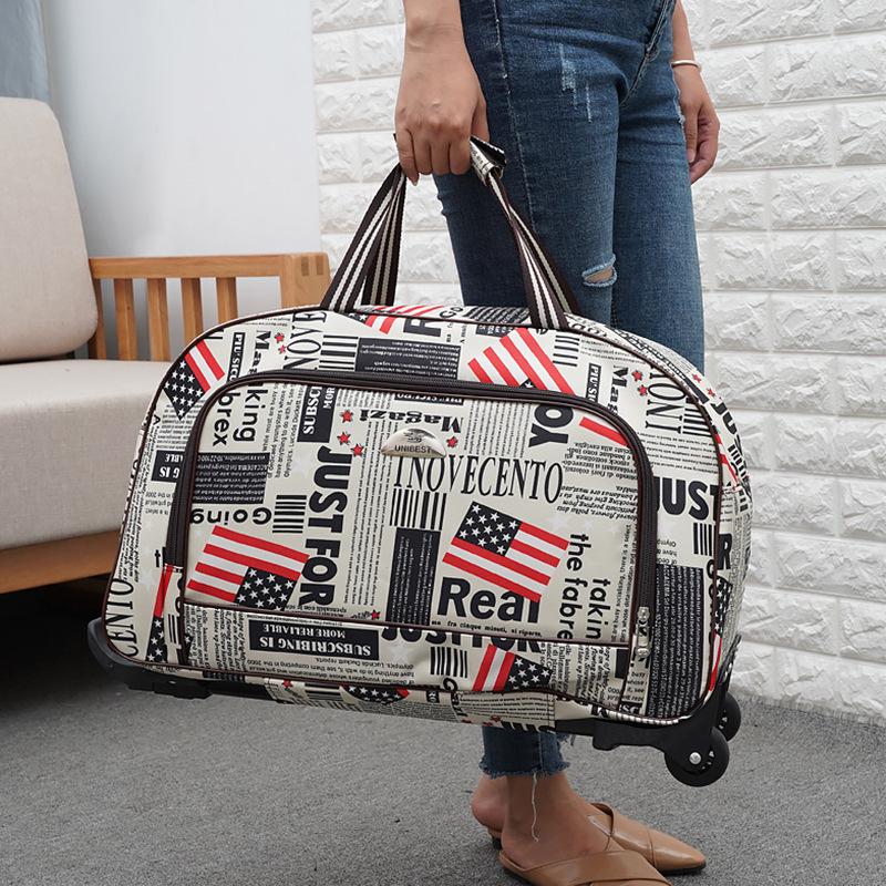 Trolley Bag Female Large Capacity Trolley Bag Travel Bag Handbag Tow Bag Luggage Bag Male