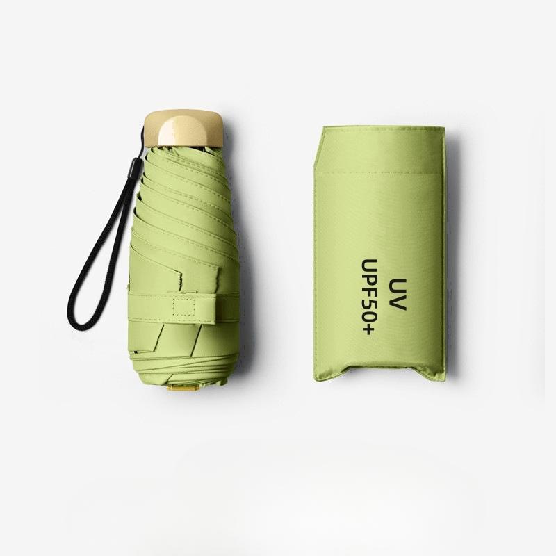 Мини-зонт от солнца, небольшой карманный дождевик, дорожный зонт, виниловый складной зонт, защита от ультрафиолета, козырек от солнца, карманный зонтик, капсула