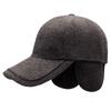 Осенне-зимняя теплая кепка для мужчин среднего возраста, уличное утепленное защитное ухо, бейсбольная кепка, плотная бархатная кепка