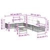 3 Piece Garden Corner Sofa Set with Cushions Black Poly Rattan