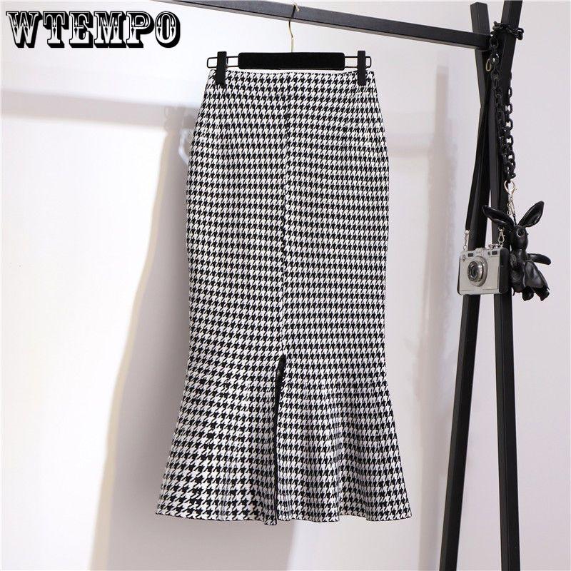 Весенняя шикарная плиссированная юбка на бедрах нерегулярной формы, женская элегантная тонкая юбка средней длины с разрезом на пуговицах и рыбий хвост