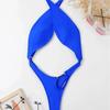European and American Solid Color Sexy Strap One-piece Sexy Swimsuit Bikini