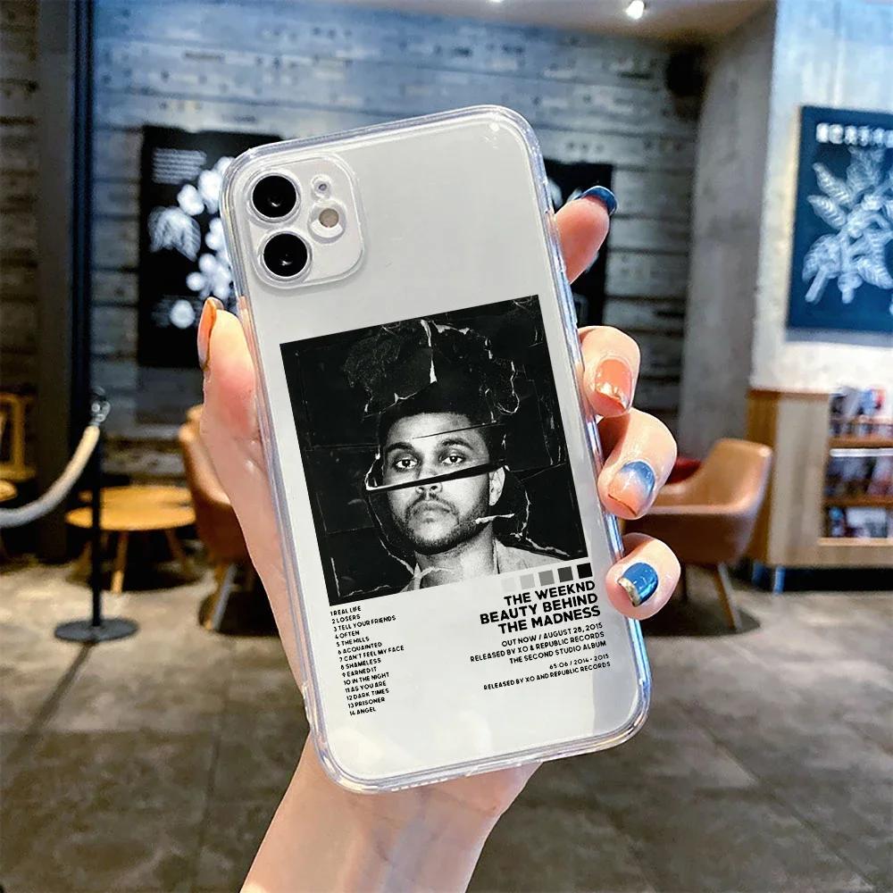 Минималистичный плакат The Weeknd Чехол для телефона для iPhone 17 16 15 11 12 14 13 Pro Max Mini X XS XR 7 Plus SE 16E Air Прозрачная крышка
