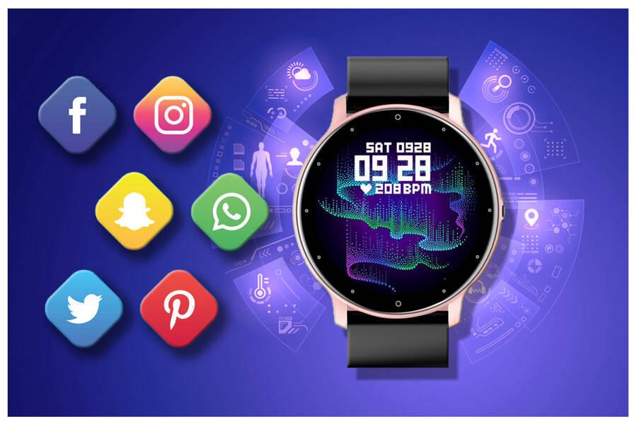 Smartwatch Unisex Gravity Gt1-2  Pulsometr, Własne Tarcze (Sg015B)
