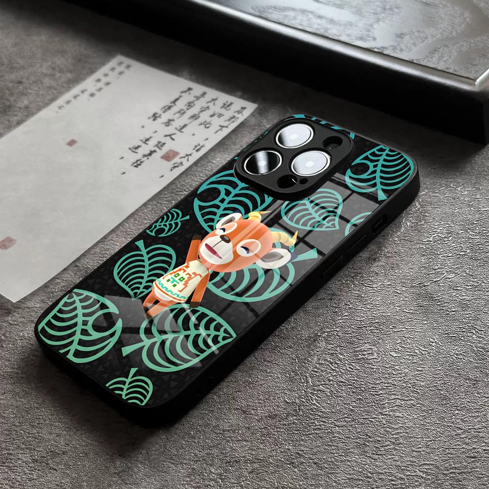 A-Animal C-Crossing Phone Case for iPhone 18 16 Pro Max 15 Plus 14 Pro 12 11 13 Mini X XR XS Max 8 7 Plus SE Glass Cover