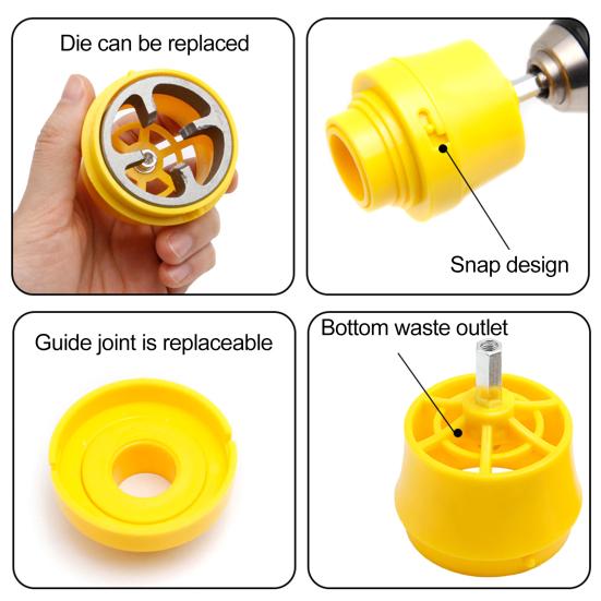 7/8Pcs/Set Electric Drill Pipe Threader Kit with 3 Die Sizes Professional Power