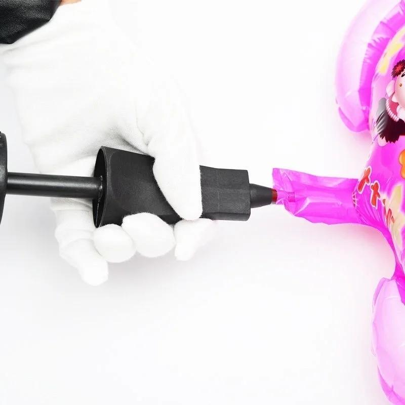 Новый ручной пластиковый воздушный шар двойного действия, насос для накачивания портативных цветов, свадебный случайный цвет