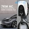 Tesla 7 кВт IEC62196-2 Тип 2 32А Электромобиль 3-фазный Для Skoda Enyaq Smart Car Быстрая автоматическая зарядная станция Подключение к разъему Управление через приложение на телефоне