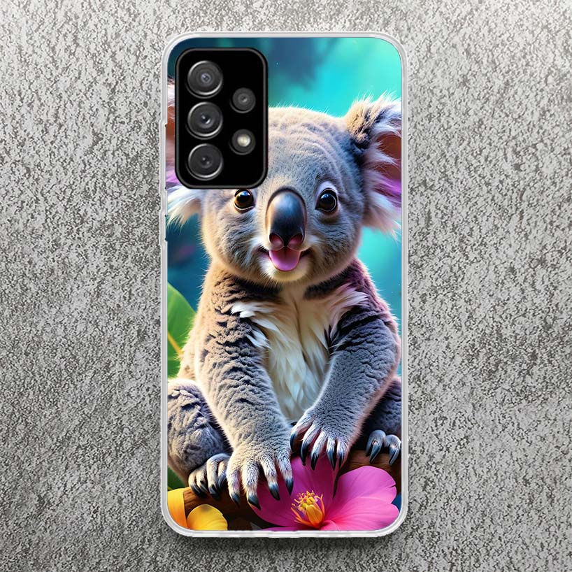 Koala Kawaii Cute Animal Print Soft Case for Samsung A51,A50,A21S,A70,A71 Phone Shell A31,A41,A10,A20E,A30,A40,A6,A7,A8,A9 Cover