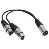 3-контактный XLR Male To Dual XLR Female Y Splitter Аудио Адаптер Кабель Для Микрофона