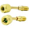Brass 45° 3Pcs Refrigerant Charging Adapter Fit for R-32/R-454B A2L Tank | 1/4" Left Hand Female to 1/4" Right Hand Male