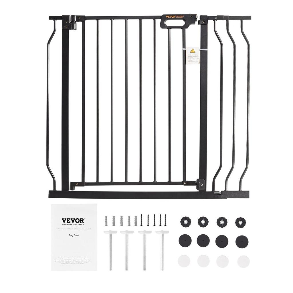 Baby Gate, 29.5"-39" Extra Wide, 30" High, Dog Gate for Stairs Doorways and House, Easy Step Walk Thru Auto Close Child Gate Pet Security Gate with