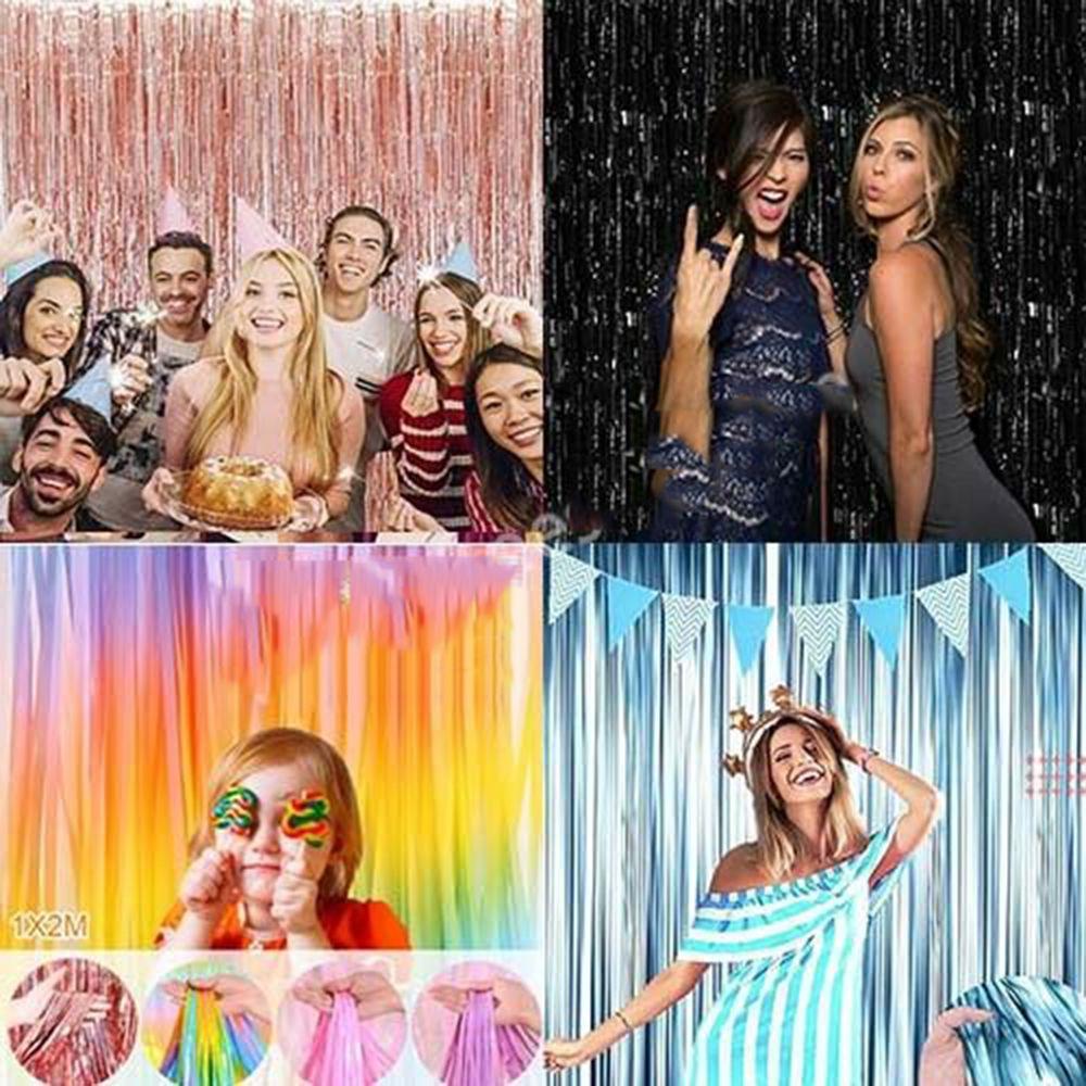 Декор для заднего плана, мишура, фольга, металлическая, украшения для дверей, событие, дождь, шелк, лазерный дождь, занавес