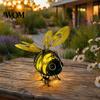 Decorative Solar Bee Fixtures Powered Hanging Lights, Metal Bouncy Spring Ornaments, Garden Lights IP65 Waterproof Fairy for Outdoor Backyard